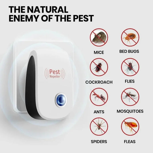 Répulsif antiparasitaire à ultrasons, répulsif sûr pour souris, cafards, moustiques, insectes, Ultra silencieux, pour la maison, été